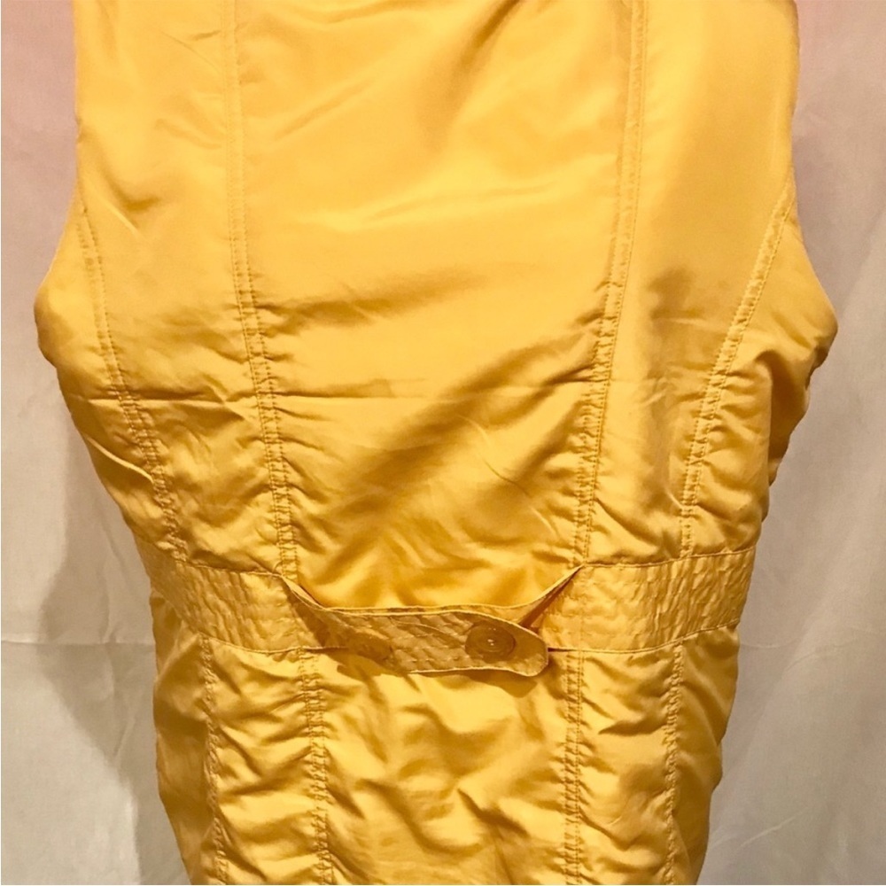 ❤️MiFresia - Bright Yellow Nylon Shearling Puffer Vest - XL - Picture 2 of 7